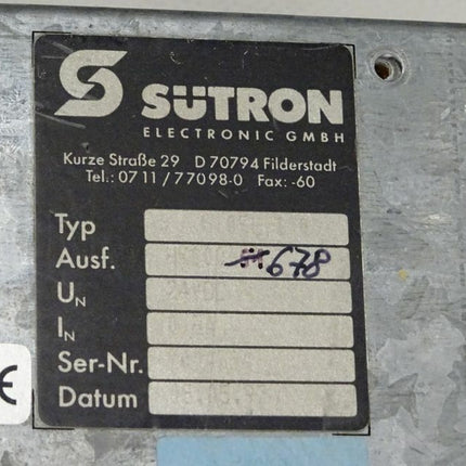 Sütron BT15 81054.100 Bedien Panel - Maranos.de