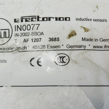 Ifm Efector100 IN0077 IN-2002-BBOA / inductive sensor / Neu OVP versiegelt - Maranos.de