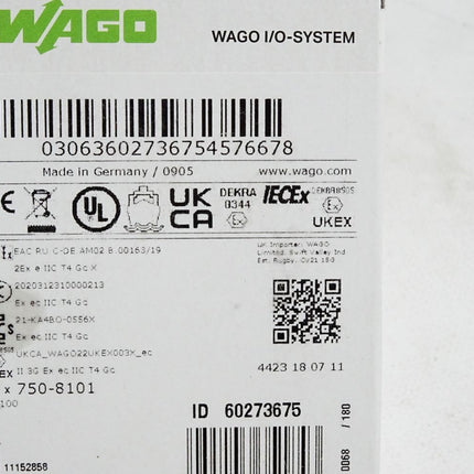 Wago 750-8101 Controller PFC100 2x ETHERNET / Neu OVP versiegelt - Maranos.de
