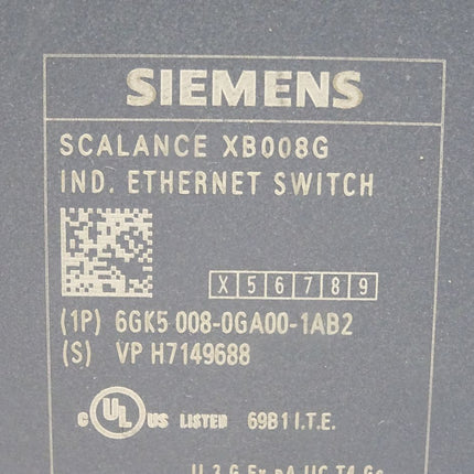 Siemens Scalance XB008G Ethernet Switch 6GK5008-0GA00-1AB2 - Maranos.de