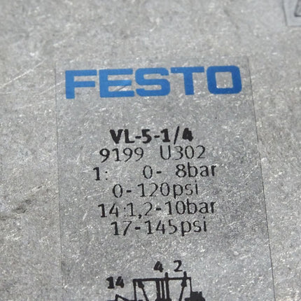 Festo 9199 VL-5-1/4 Pneumatikventil / Neu OVP - Maranos.de