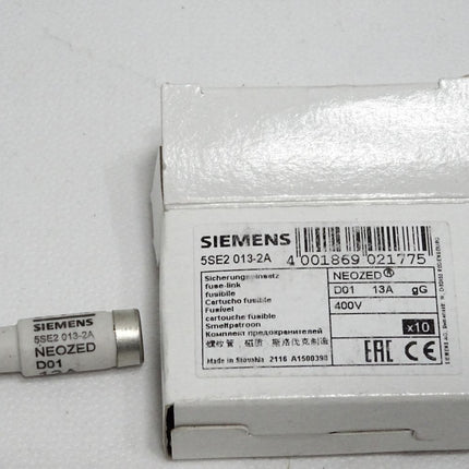 Siemens Sicherungseinsatz 5SE2013-2A 5SE2 013-2A 13A 400V / Inhalt:10 Stück / Neu OVP - Maranos.de