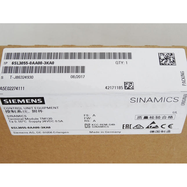 Siemens Sinamics Control Unit Equipment 6SL3055-0AA00-3KA0 / Neu OVP versiegelt - Maranos.de