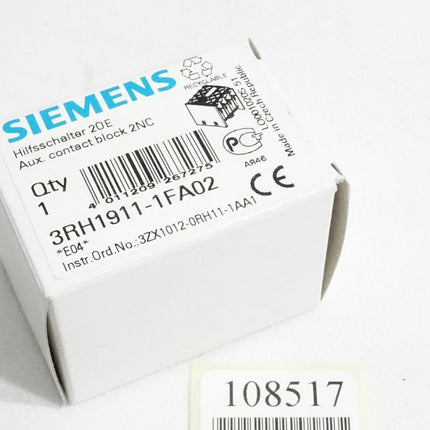Siemens Hilfsschalter 3RH1911-1FA02 / Neu OVP - Maranos.de