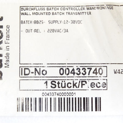 Bürkert Durchfluss batch controller Wandmontage 8025 12-30VDC / 00433740 / Neu - Maranos.de
