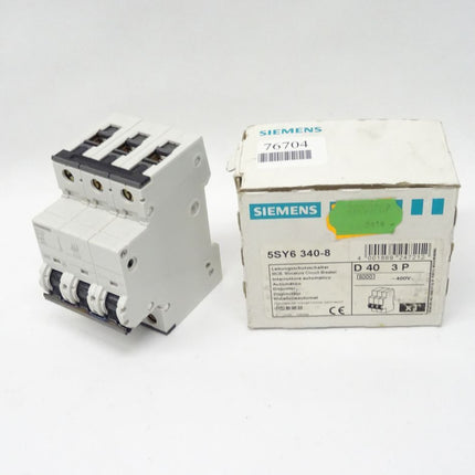 Siemens 5SY6 340-8 / 5SY6340-8 MCB D 40 400V Leitungsschutzschalter NEU-OVP - Maranos.de