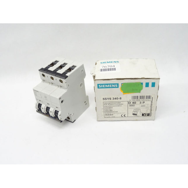 Siemens 5SY6 340-8 / 5SY6340-8 MCB D 40 400V Leitungsschutzschalter NEU-OVP - Maranos.de
