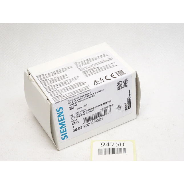 Siemens Drucktaster weiß 3SB2202-0AG01 (3SB2404-0B + 3SB2908-0AA) / Neu OVP - Maranos.de