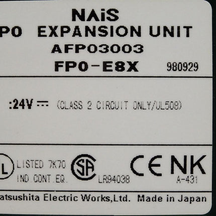 Panasonic NAiS Expansion Unit FP0 AFP03003 FP0-E8X - Maranos.de