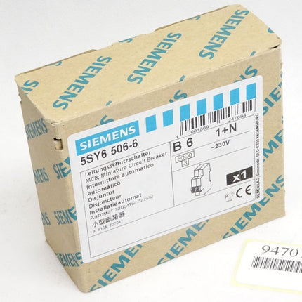Siemens Leitungsschutzschalter 5SY6 5SY6506-6 / Neu OVP - Maranos.de