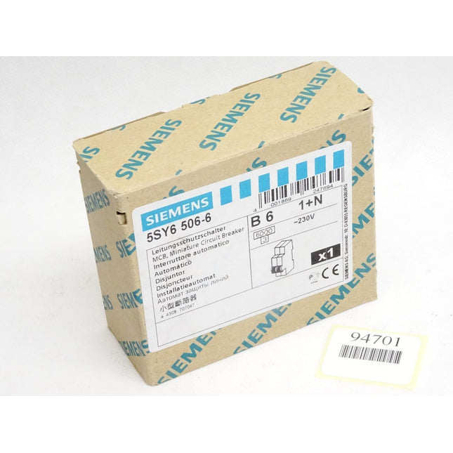 Siemens Leitungsschutzschalter 5SY6 5SY6506-6 / Neu OVP - Maranos.de