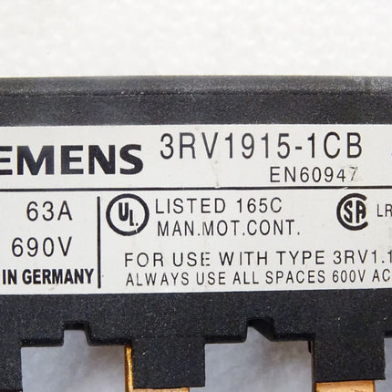 Siemens Sammelschiene 3RV1915-1CB 63A 690V - Maranos.de