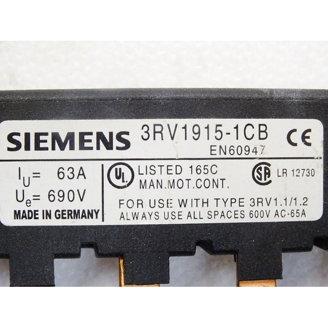 Siemens Sammelschiene 3RV1915-1CB 63A 690V - Maranos.de