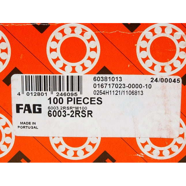 FAG Rillenkugellager 6003-2RSR / Inhalt : 100 Stück / Neu OVP - Maranos.de