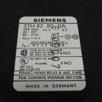Siemens 3TH8280-0A Hilfsschütz / Schütz 3TH8 280-0A - Maranos.de