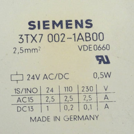 Siemens 3TX7002-1AB00 / 3TX7 002-1AB00 Ausgangskoppel Relaiskoppler - Maranos.de