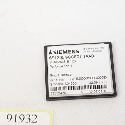 Siemens Sinamics CompactFlash Card S120 6SL3054-0CF01-1AA0 - Maranos.de