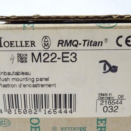 Moeller M22-E3 Einbautableau RMQ-Titan 4 Stück NEU-OVP - Maranos.de