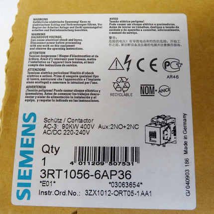 Siemens Schütz 3RT1056-6AP36 / Neu OVP - Maranos.de