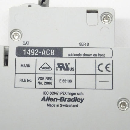 Allen Bradley 1492-ACBH1 Schutzschalter Zubehör 1492 ACBH1 6A / 277 VAC NEU - Maranos.de