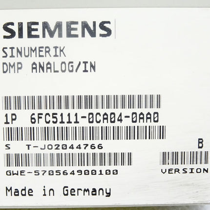Siemens Sinumerik Analog /In 6FC5111-0CA04-0AA0 Version B - Maranos.de