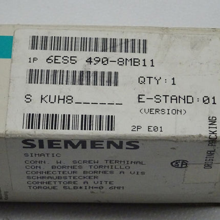 Siemens 6ES5490-8MB11 Schraubstecker S5 6ES5 490-8MB11 E:01 neu-OVP - Maranos.de