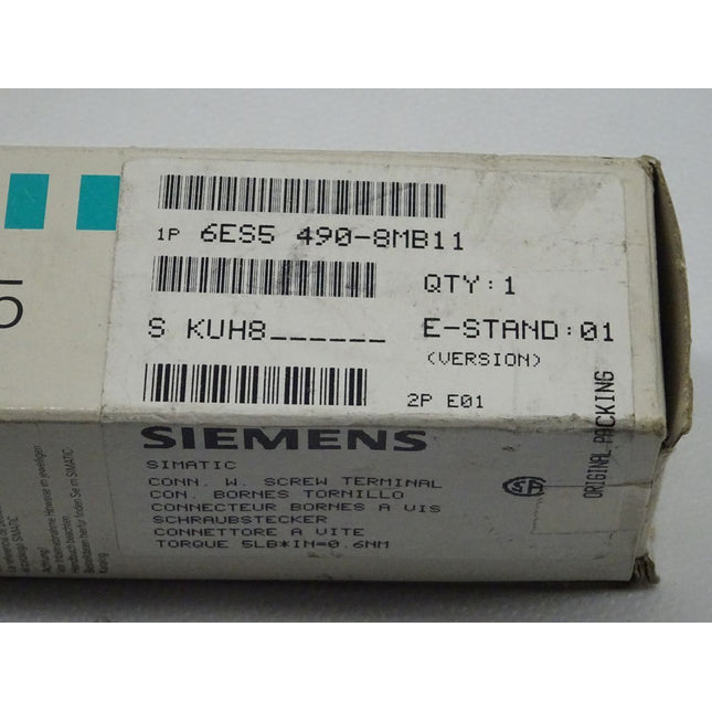 Siemens 6ES5490-8MB11 Schraubstecker S5 6ES5 490-8MB11 E:01 neu-OVP - Maranos.de