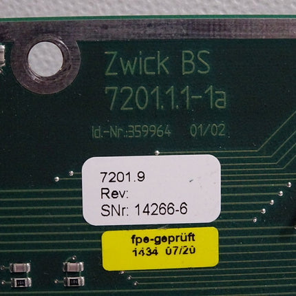 Zwick 7201.1.1-1a 359964 Board 7201.9 - Maranos.de