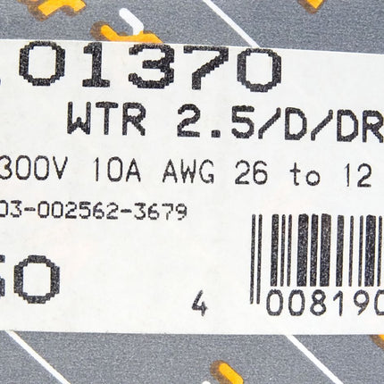 Weidmüller 101370/1013700000 WTR2.5/D/DRBR / Inhalt : 50 Stück / Neu OVP - Maranos.de
