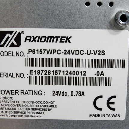 Axiomtek P6157WPC-24VDC-U-V2S Panel 15.6" / Unbenutzt - Maranos.de