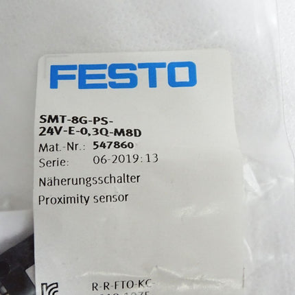 Festo 547860 Näherungsschalter SMT-8G-PS-24V-E-0,3Q-M8D / Neu OVP - Maranos.de
