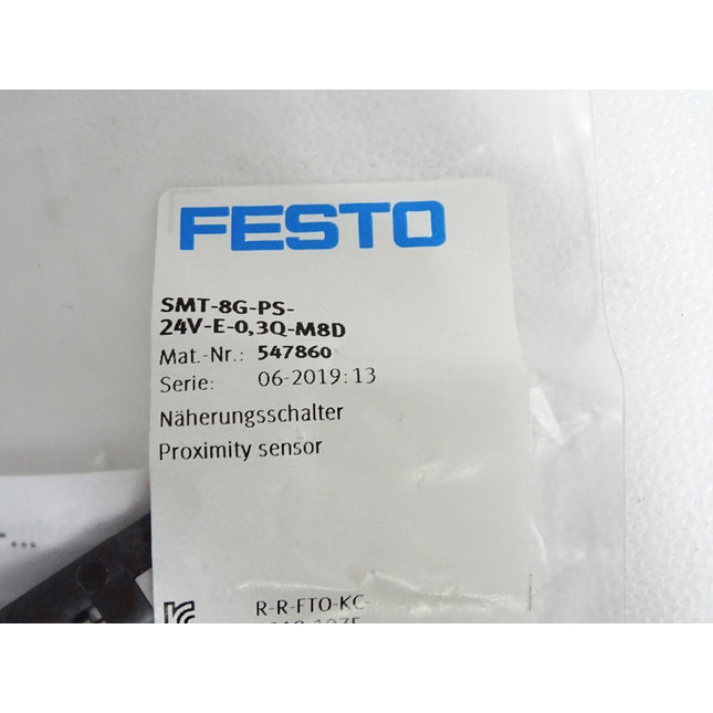 Festo 547860 Näherungsschalter SMT-8G-PS-24V-E-0,3Q-M8D / Neu OVP - Maranos.de