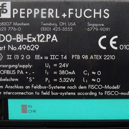 Pepperl+Fuchs FD0-BI-Ex12.PA / 49629 FDO-BI-Ex12.PA - Maranos.de