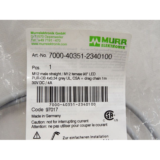 Murr Elektronik Kabel 7000-40351-2340100 / Neu OVP - Maranos.de