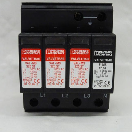 Phoenix Contact VAL-MS/3+1-BE Überspannungsableiter + 3x VAL-MS 320ST 1x F-MS 12ST - Maranos.de