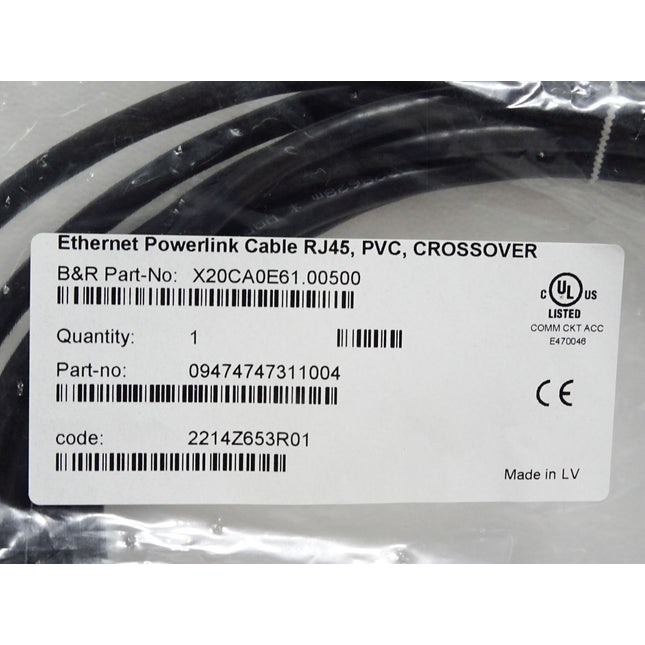 B&R X20CA0E61.00500 POWERLINK/Ethernet-Verbindungskabel RJ45 auf RJ45 5 m / Neu OVP - Maranos.de