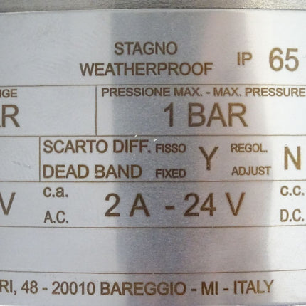 Wika Ettore Cella MWTTDS Plattenfeder-Druckschalter 0/1bar / Neu - Maranos.de