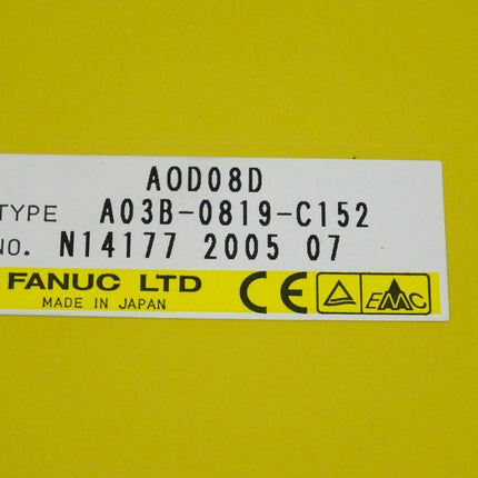 Fanuc A03B-0819-C152 / A0D08D / N14177 2005 07 - Maranos.de