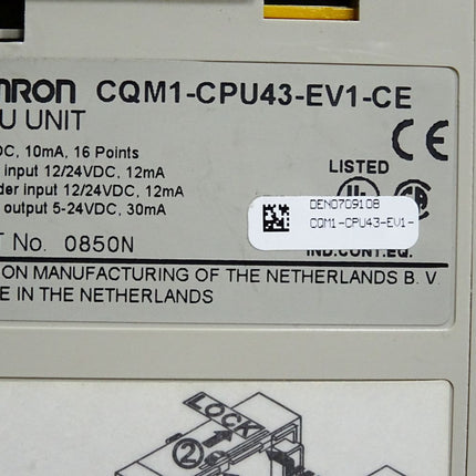 Omron CQM1-CPU43-EV1-CE CPU Unit - Maranos.de