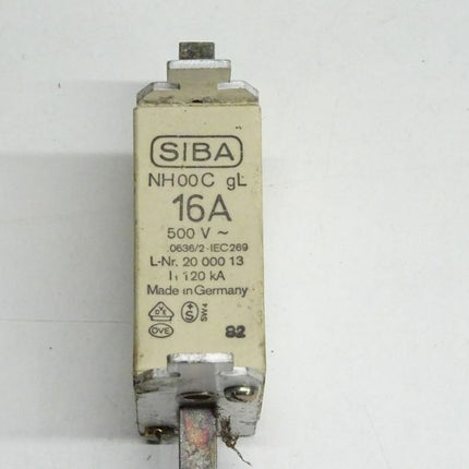 SIBA 2000013 Sicherung NH00C / 16A / 500V / 20 000 13 - Maranos.de