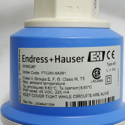 Endress+Hauser Kapazitiver Grenzstanddetektor MINICAP FTC260-SA2B1 / Neu OVP - Maranos.de