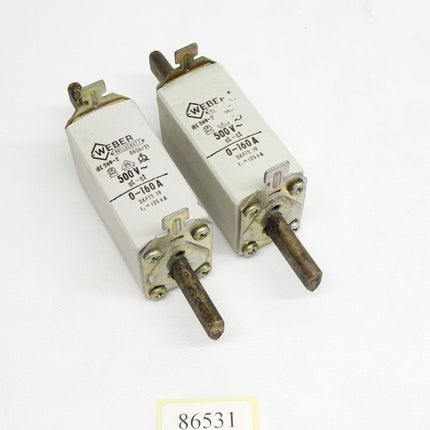 Weber Schmelzsicherung NH-0 160A gI / 24710.19 / Inhalt : 2 Stück / Neu - Maranos.de