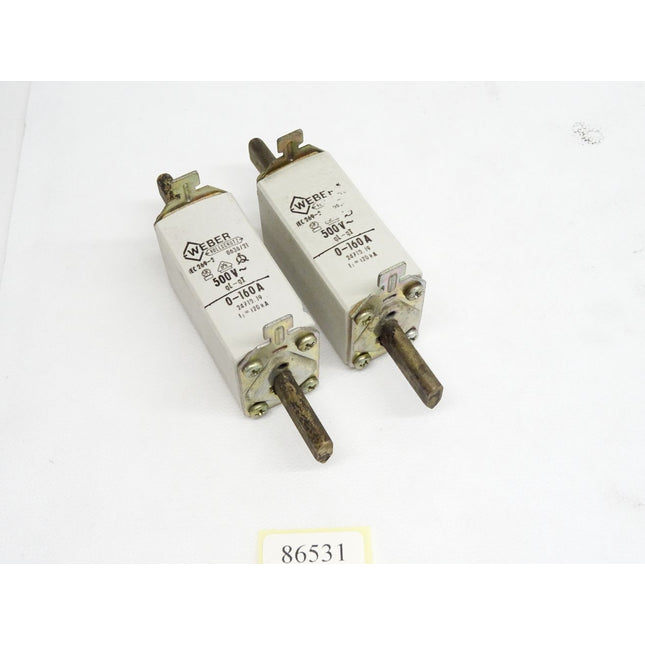 Weber Schmelzsicherung NH-0 160A gI / 24710.19 / Inhalt : 2 Stück / Neu - Maranos.de