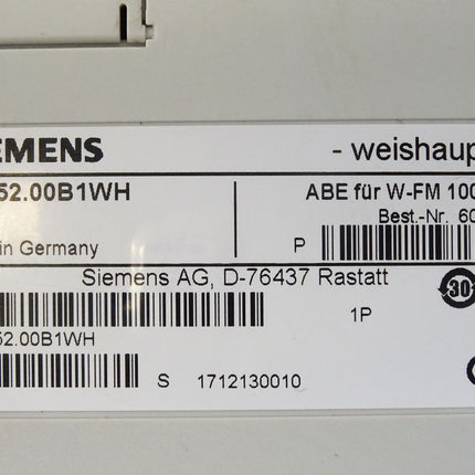 Siemens Weishaupt Display and operator unit AZL52.00B1WH / ABE für W-FM100/200 - Maranos.de