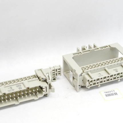 Harting Stecker Kontakteinsatz-Halterung Han24E-M-s 09330242601 + HAn24E-F-s 09330242701 - Maranos.de