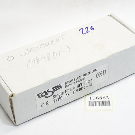 Rasmi Single Phase RFI Filter AX-FIM1010-RE - Maranos.de