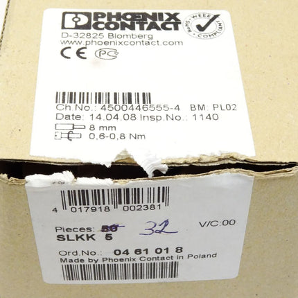 Phoenix Contact Doppelstockklemme SLKK5 / 0461018 / Inhalt : 32 Stück / Neu OVP - Maranos.de