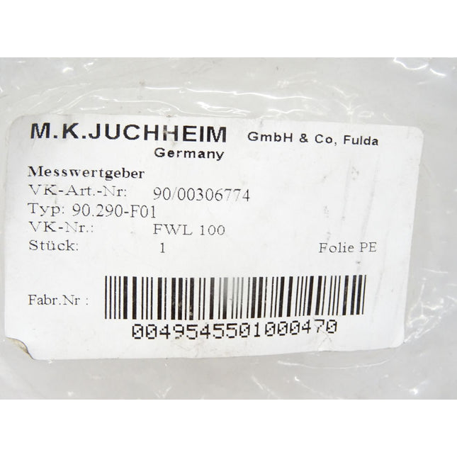 M.K.Juchheim Messwertgeber 90/00306774 90.290-F01 / Neu OVP - Maranos.de