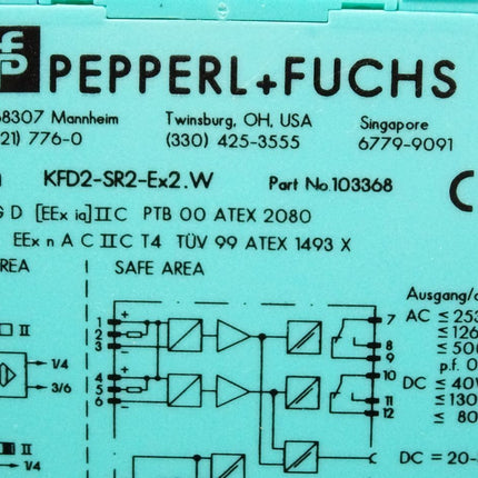 Pepperl+Fuchs Schaltverstärker 103368 KFD2-SR2-EX2.W / Neuwertig OVP - Maranos.de