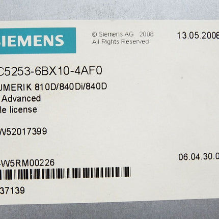 Siemens PCU50 6FC5210-0DF22-2AA0 6FC5247-0AF08-2AA0 mit Lizenz 6FC5253-6BX10-4AF0 - Maranos.de
